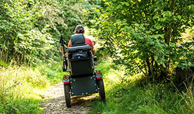 A woman in a tramper